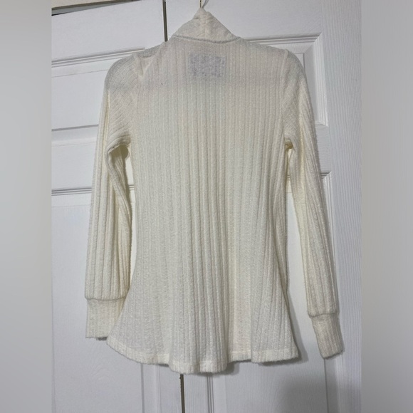 MAEVE By Anthropologie Ivory Wrap Front sweater size XS - Picture 3 of 6